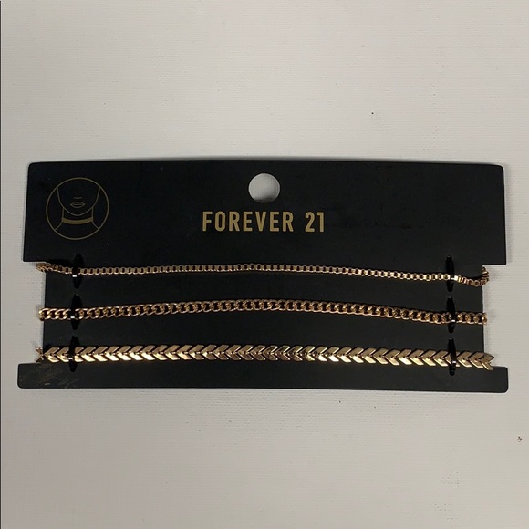 Forever 21 Jewelry - NWT Forever 21 Gold Choker Necklaces